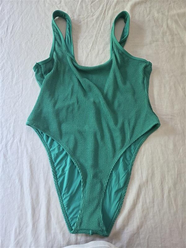 NWOT Good American 2X 3X LayOut 1PC Swimsuit Green 136330