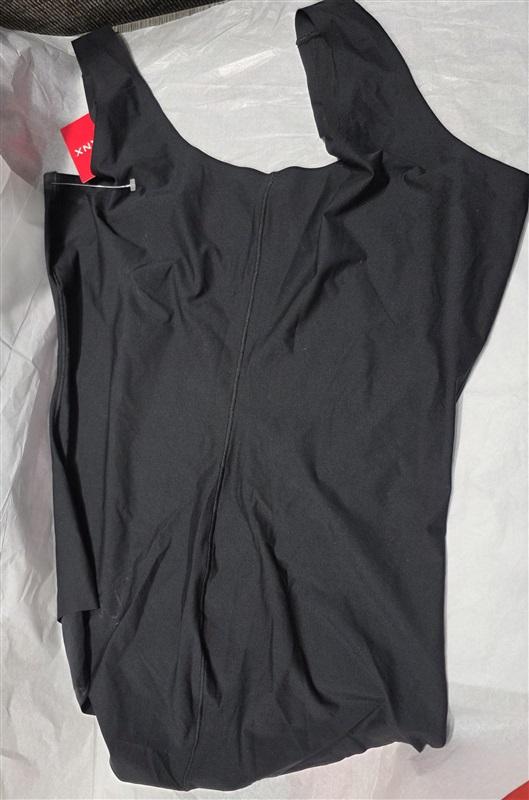 NWOT Spanx 1X SPANX shape Invisible Tank Brief Bodysuit 10224R Black 136337