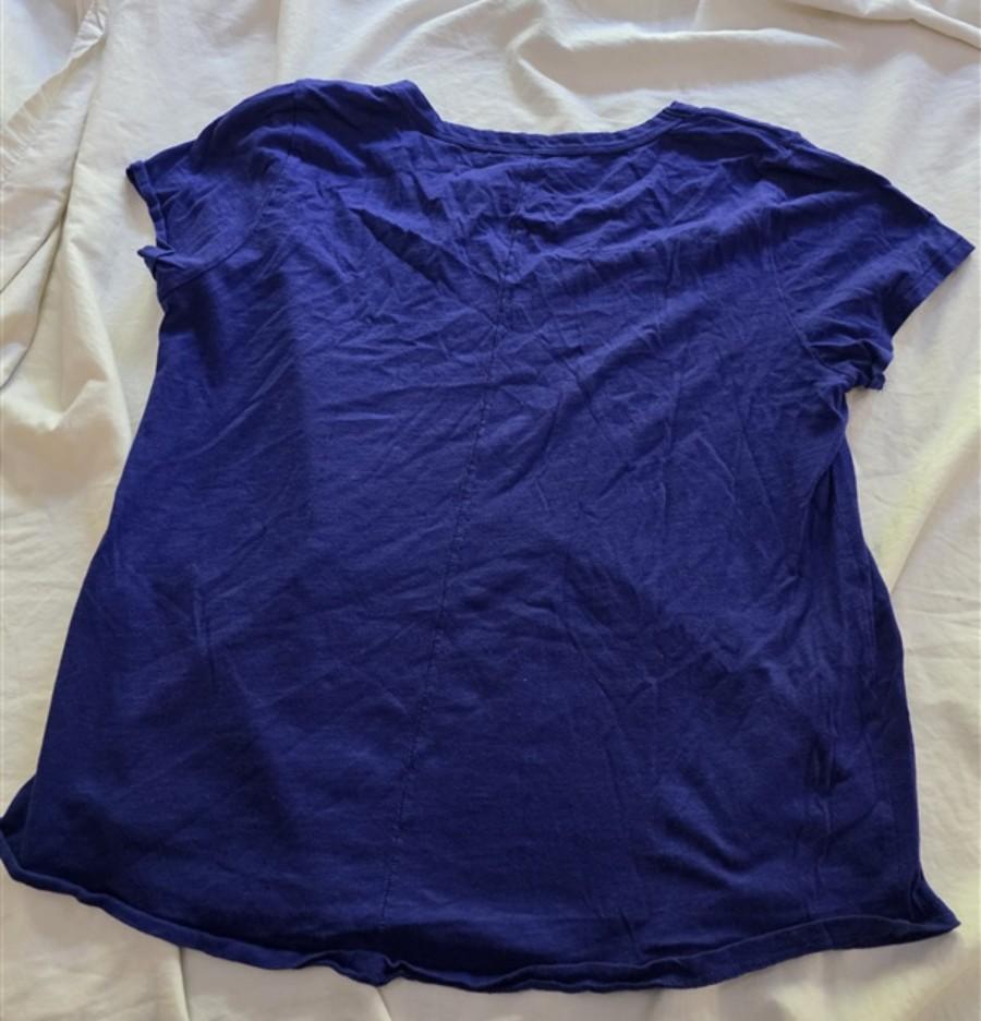 NWOT Eileen Fisher M Organic Cotton V Neck Short Sleeve T Shirt 136350