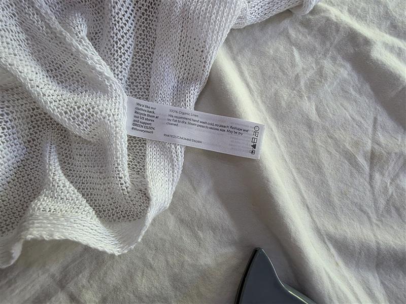 PO Eileen Fisher M Organic Cotton Sweater White Tunic 136351