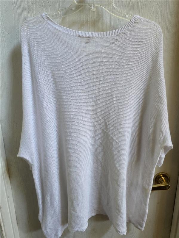 PO Eileen Fisher M Organic Cotton Sweater White Tunic 136351