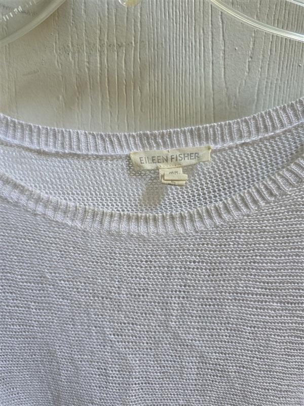 PO Eileen Fisher M Organic Cotton Sweater White Tunic 136351