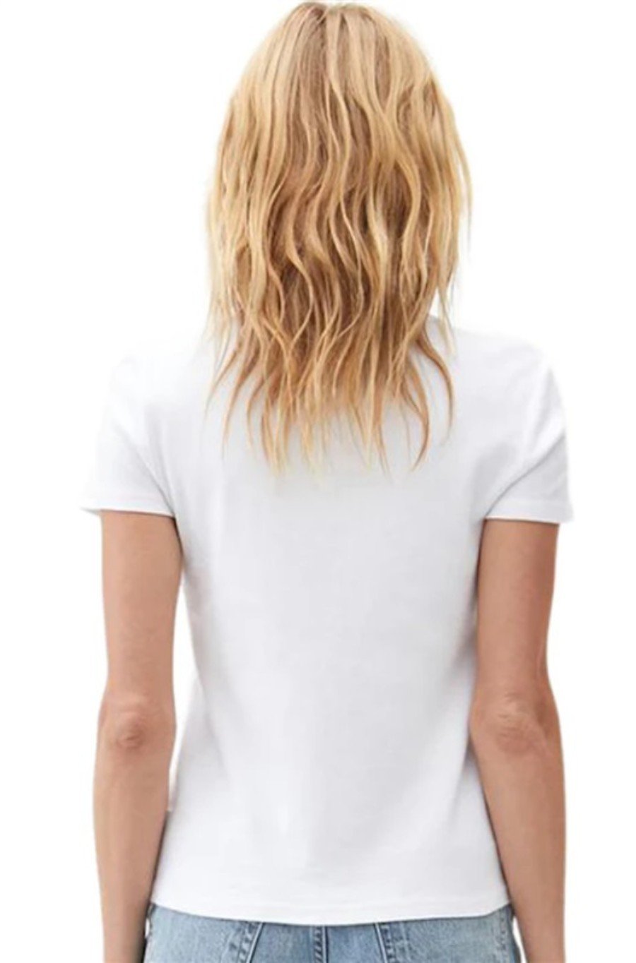 NWTD Michael Stars OS Lexy Cap Sleeve T Shirt White 136352