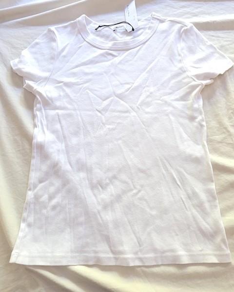 NWTD Michael Stars OS Lexy Cap Sleeve T Shirt White 136352