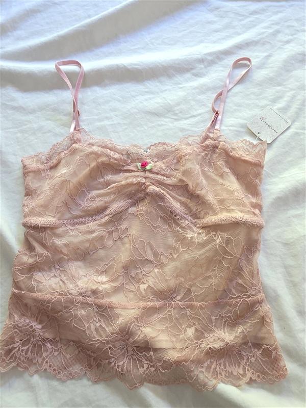 NWT Intimately Free People XS Misty Rose Bralette Lace 136354
