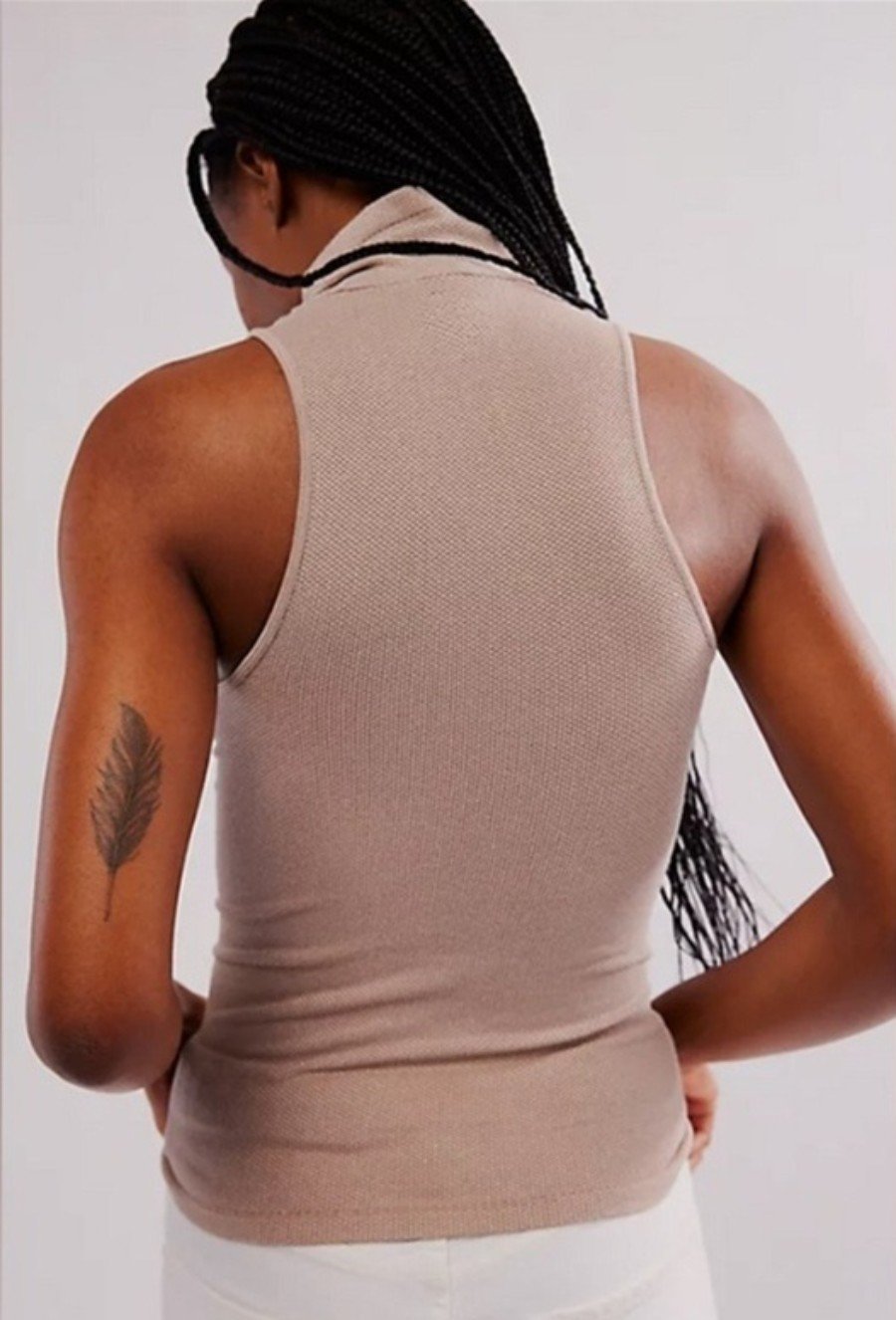NWT Free People Intimately XS/S Sleeveless Mock Turtleneck Tank Top 136360