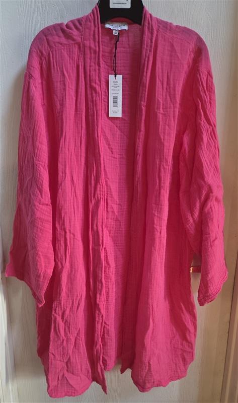 NWTD Michael Stars XS/S Gizelle Gauze Long Sleeve Robe Pink 136371