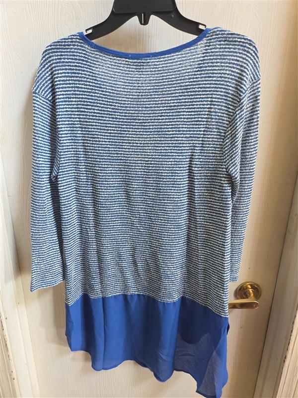 NWT Hayden S Blue White Stripe Sweater Tunic 136380