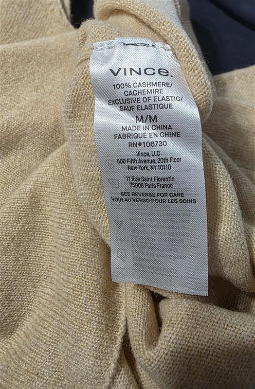NWOTD Vince M Cashmere Camel Tank Top Cropped 136382