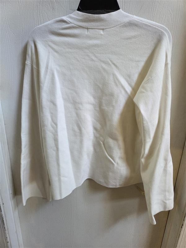 NWT Good American S/M Shawl Collar V Neck Ivory Sweater 136391
