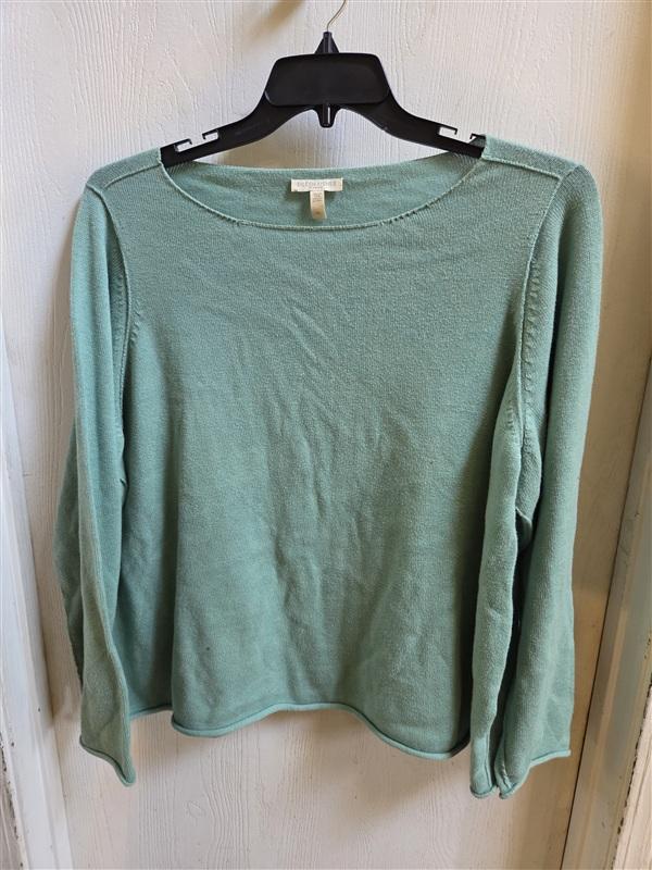 PO Eileen Fisher 3X Organic Cotton Sweater Green Tunic 136394