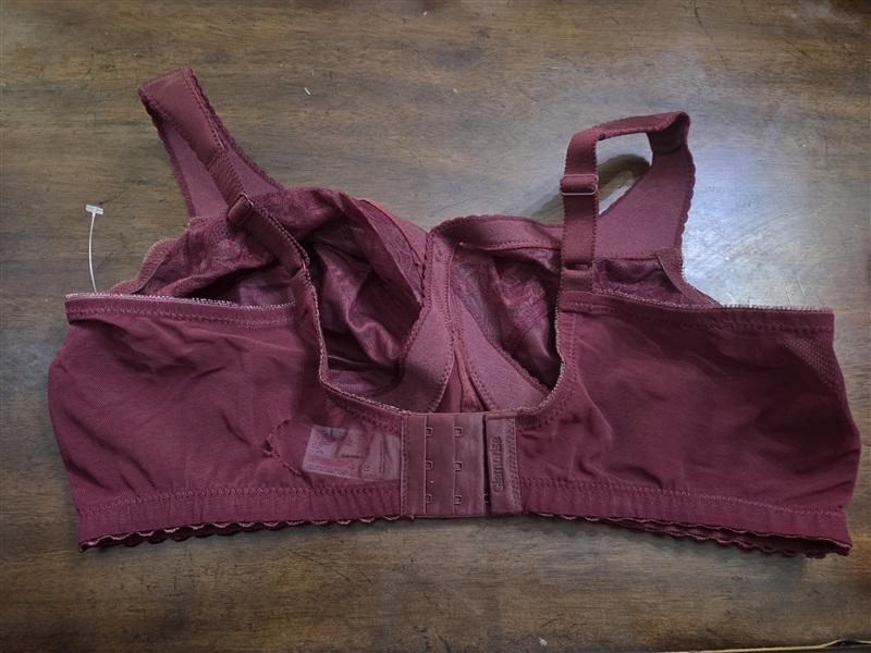 NWOT Glamorise 48F Magic Lift Full Figure Support Bra 1000 Burgundy 136397
