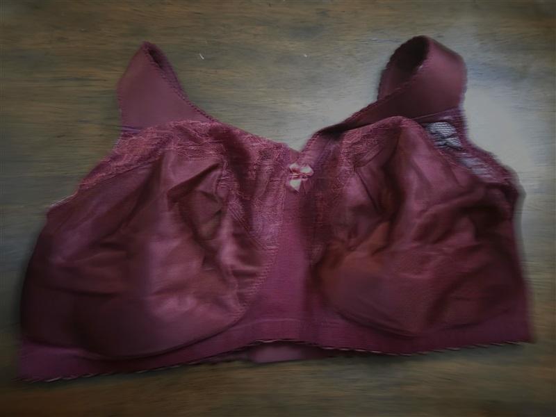 NWOT Glamorise 48F Magic Lift Full Figure Support Bra 1000 Burgundy 136397