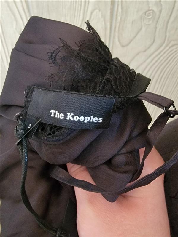 NWOT The Kooples sz 3 Medium Black Silky Lace Camisole