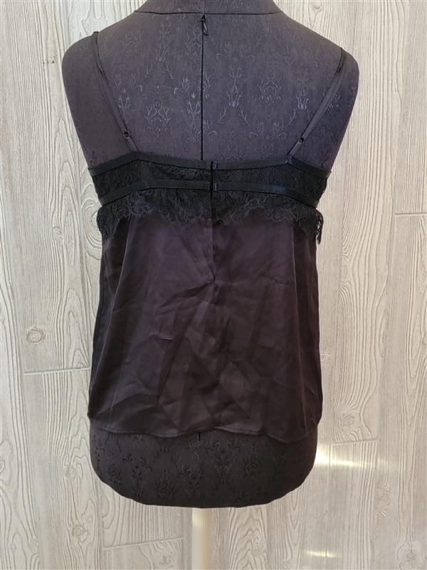 NWOT The Kooples sz 3 Medium Black Silky Lace Camisole