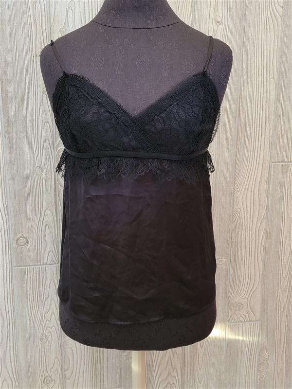 NWOT The Kooples sz 3 Medium Black Silky Lace Camisole