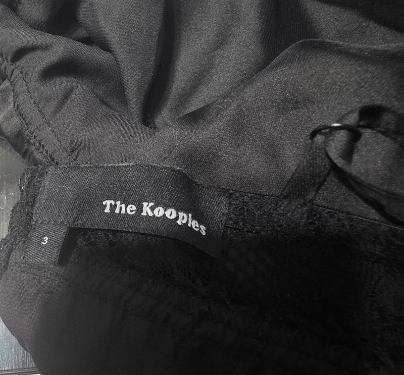 NWOT The Kooples sz 3 Medium Black Silky Lace Camisole