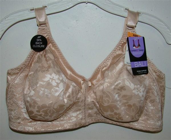 NWOT Bali 40B Double Support Spa Closure Bra 3372 Beige 136399