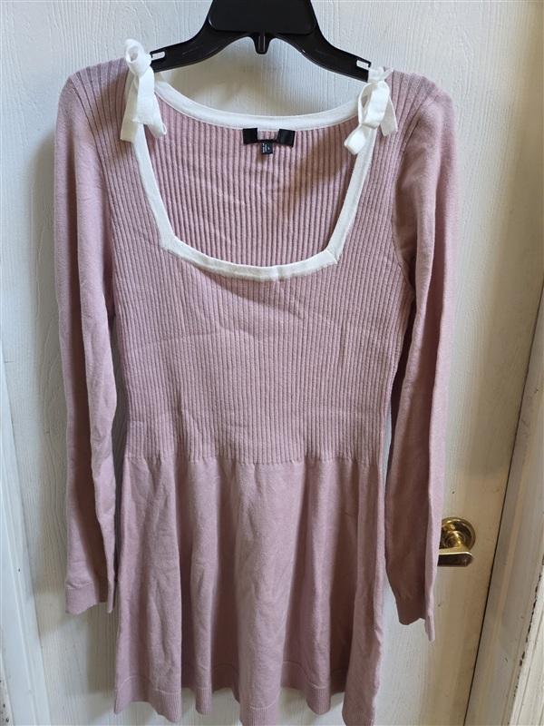 NWOTD Lulu's L Perfect Outcome Mauve Pink Long Sleeve Sweater Mini Dress 136400