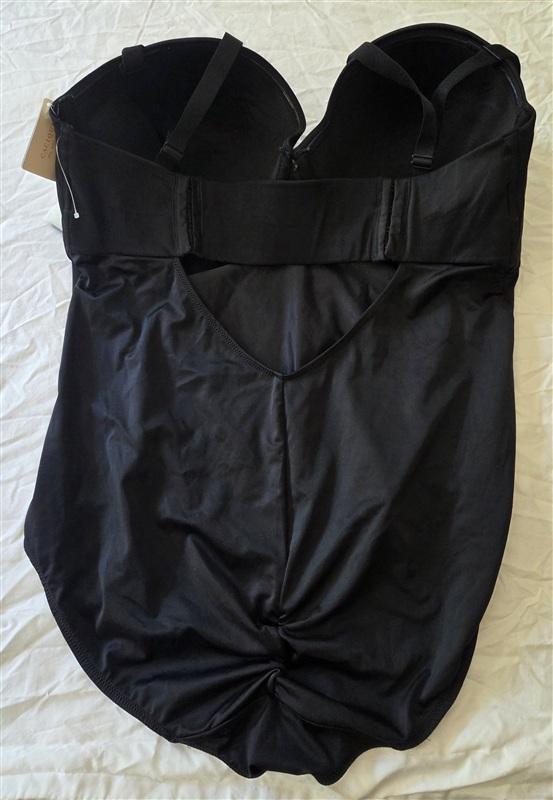 NWT Cacique 44DD Underwire Strapless Body Shaper Black 136403