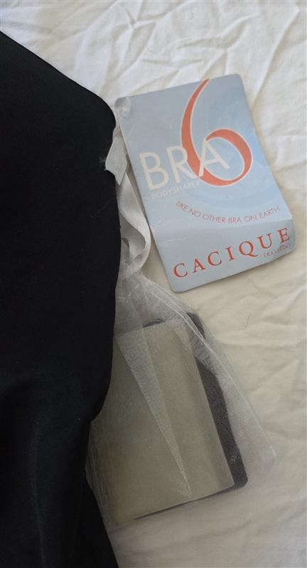 NWT Cacique 44DD Underwire Strapless Body Shaper Black 136403