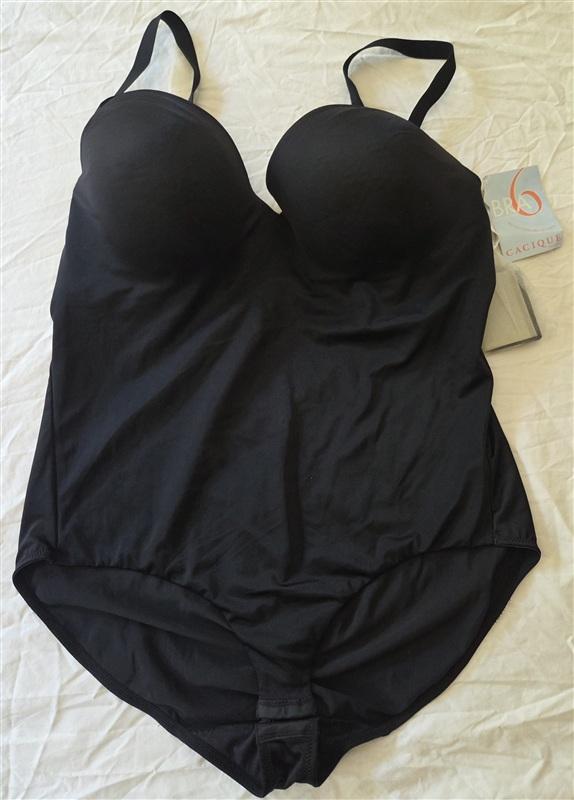 NWT Cacique 44DD Underwire Strapless Body Shaper Black 136403