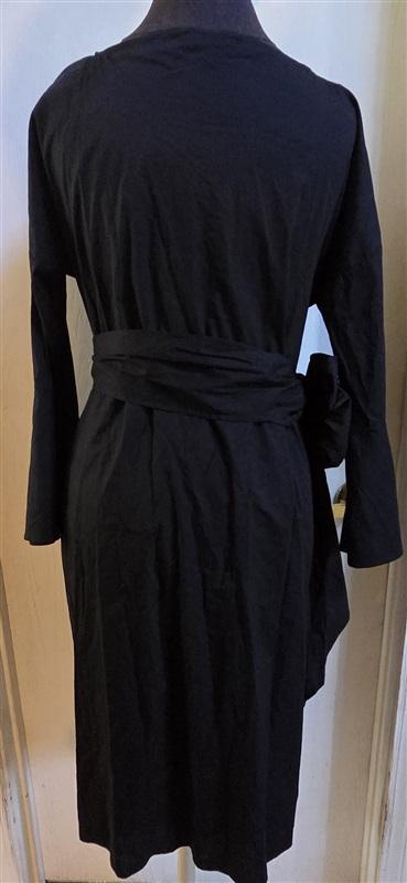 NWOT Wayf S Long Sleeve Midi Wrap Dress Black 136404