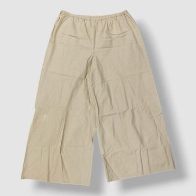 NWOT Vince 2x Poplin Bias Culotte Wide Leg Ankle Pants Beige Tan 136408