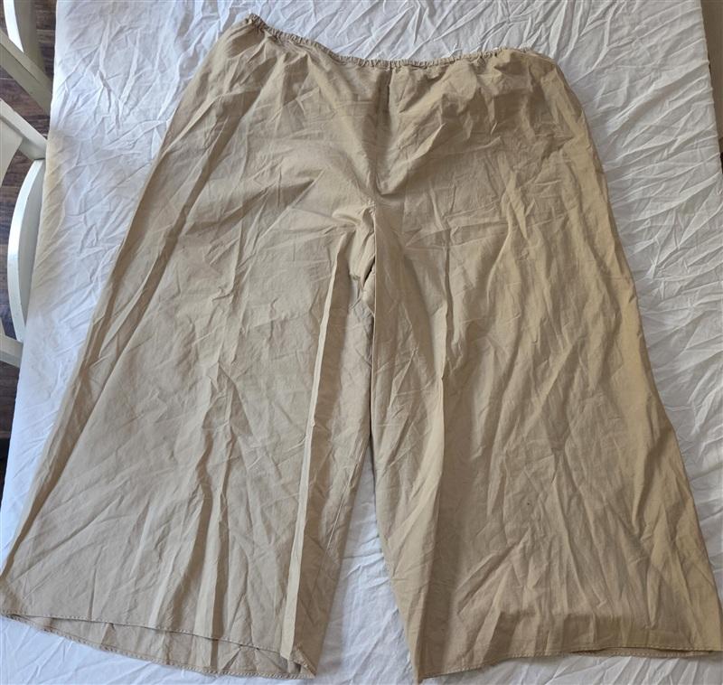 NWOT Vince 2x Poplin Bias Culotte Wide Leg Ankle Pants Beige Tan 136408