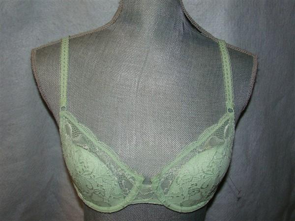 NWPT Jezebel 32C Lace Hugs & Kisses Contour Bra 12134 Green 136425
