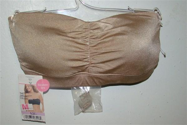 NWT Maidenform S/32 Dream Strapless Bandeau Bra 40974 Beige 136427