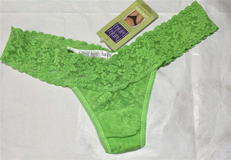 NWT Hanky Panky 5pr Green Signature Lace Low Rise Thong Underwear 136430