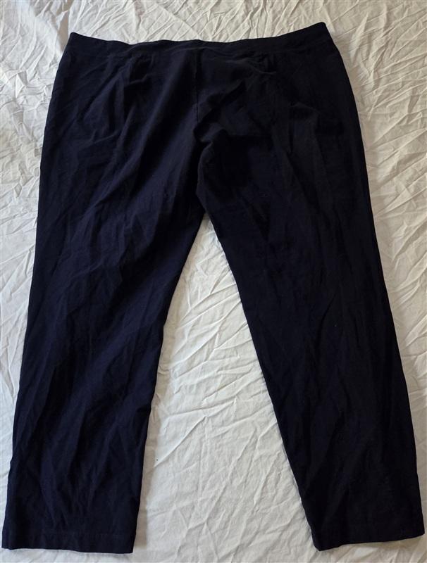 PO Eileen Fisher 2XL Blue Stretch Pull On Ankle Pants 136443