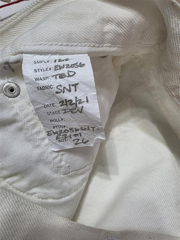 NWT Edwin 26 Developer Sample Slim Skinny Jeans White 136068