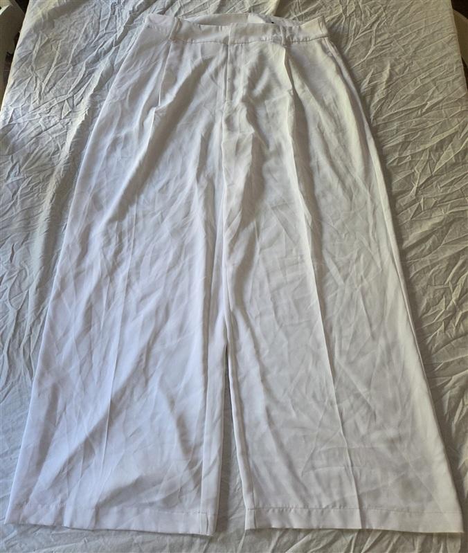 NWOT INC 16 Wide Leg White Dress Pants 136454