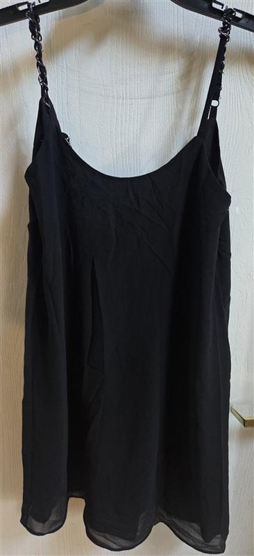 NWT Paper Crane S Chiffon Chain Drape Back Tank Mini Dress 136458