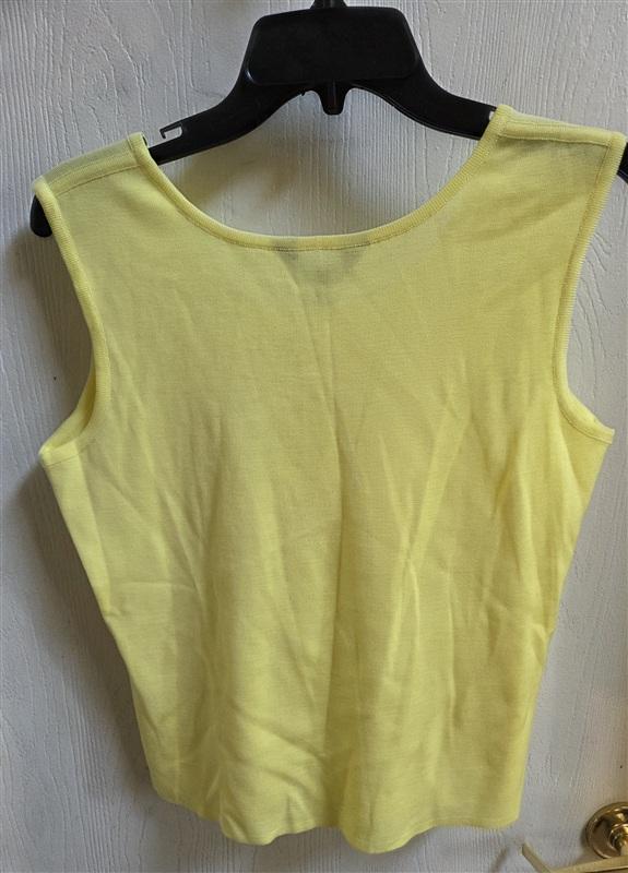 NWOT Ming Wang Petite Small Yellow Knit Tank Top 136462