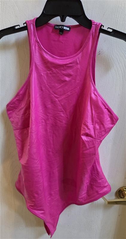 NWOT Fashion Nova Hot Pink Thong Stretch Bodysuit 136467