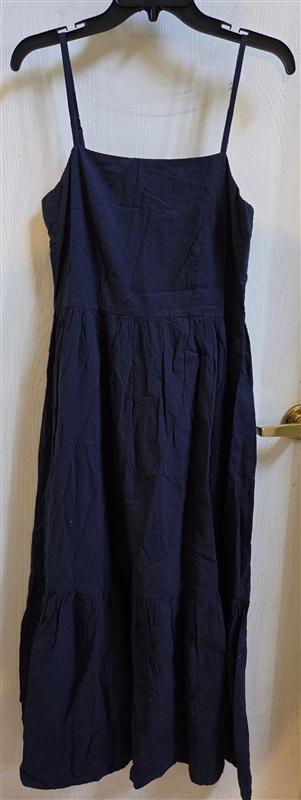 NWOT Dizzy Lizzy S Maxi Dress Sundress Tiered Navy Blue 136470