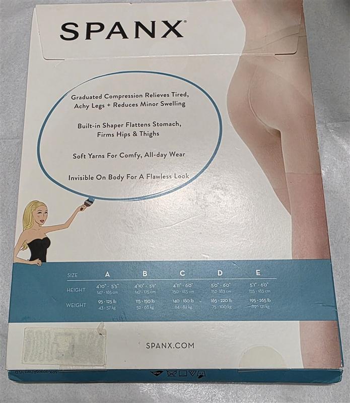 NWT Spanx A SM Graduated Compression Shaping Sheers 20205R 136471