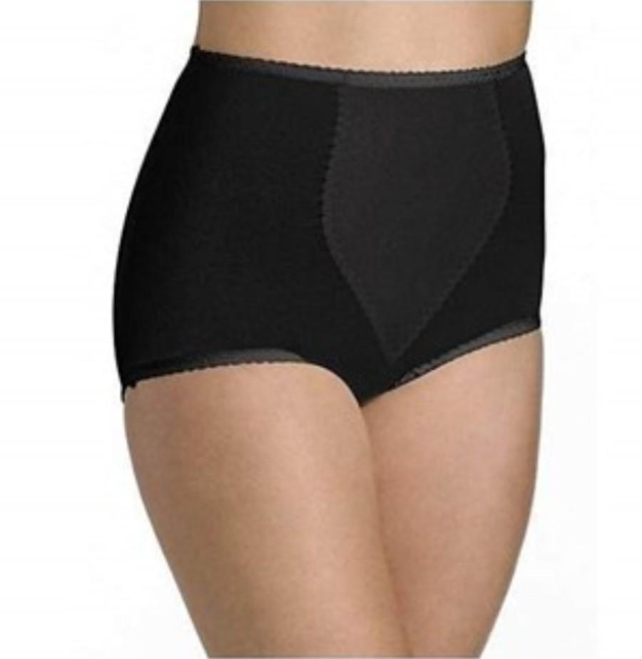 NWOT Bali Shapewear 8710 Large Black Tummy Panel Moderate Control Brief 136474