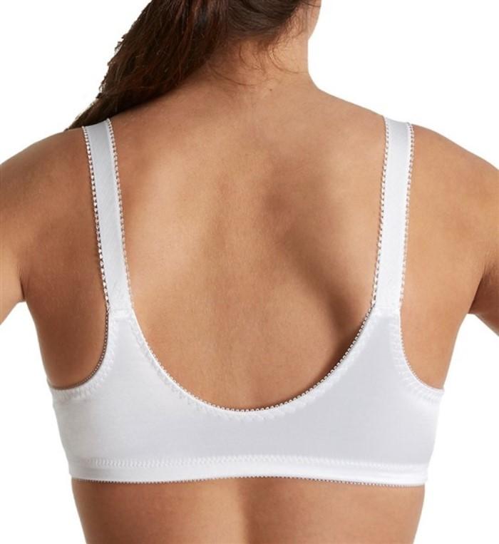 NWT Bali 38B Double Support Front Close Wire Free Bra DF1003 White 136488