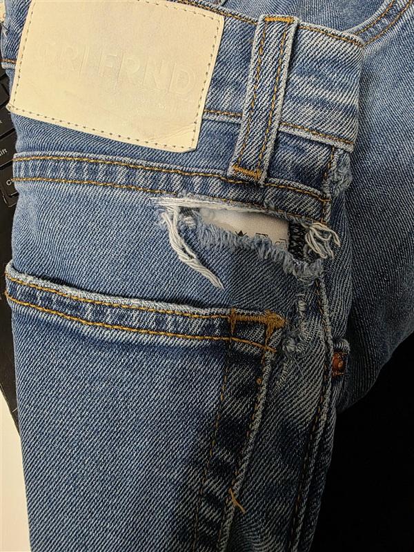 NWT GRLFRND 25 The Piper Distressed Stretch Slim Jeans Button Fly 136495