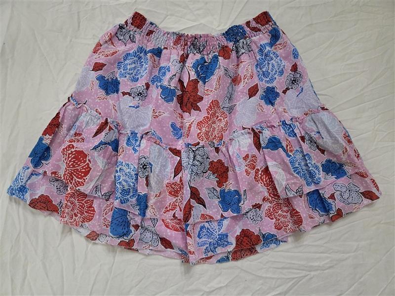 NWT BB Dakota Steve Madden L Tiered Pink Blue Red Mini Skirt 136496