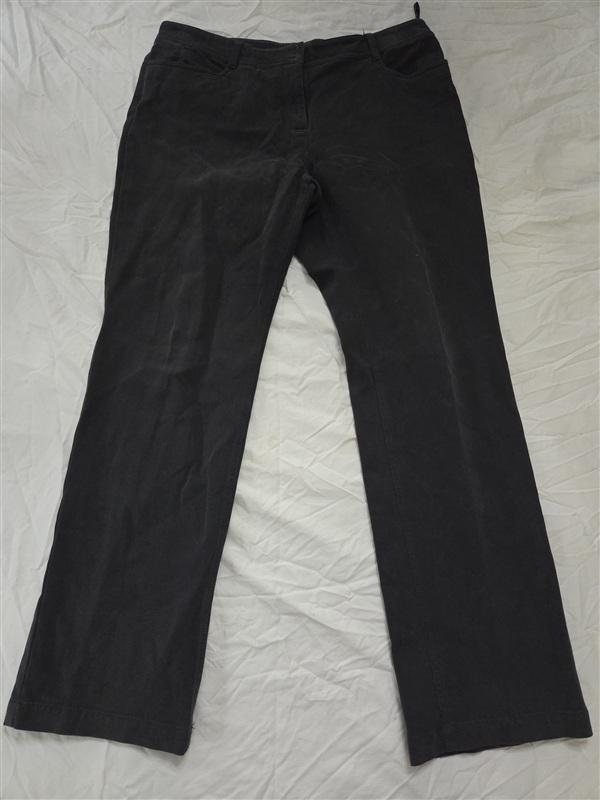 NWOT Eileen Fisher Corduroy Straight Leg Ankle Pants Gray Stretch 136498