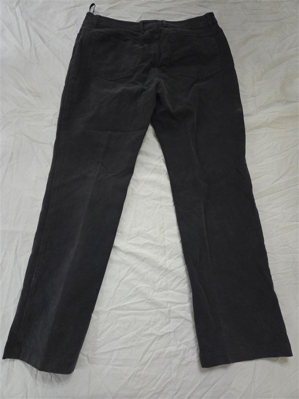 NWOT Eileen Fisher Corduroy Straight Leg Ankle Pants Gray Stretch 136498