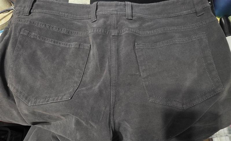 NWOT Eileen Fisher Corduroy Straight Leg Ankle Pants Gray Stretch 136498