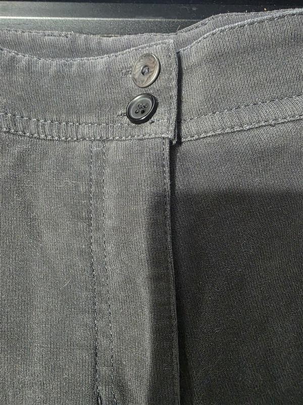 NWOT Eileen Fisher Corduroy Straight Leg Ankle Pants Gray Stretch 136498