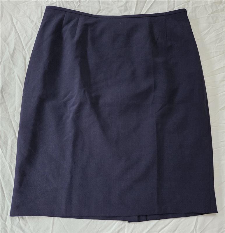 NWOT Le Suit 14P Pencil Work Skirt Petite Navy Blue 136503