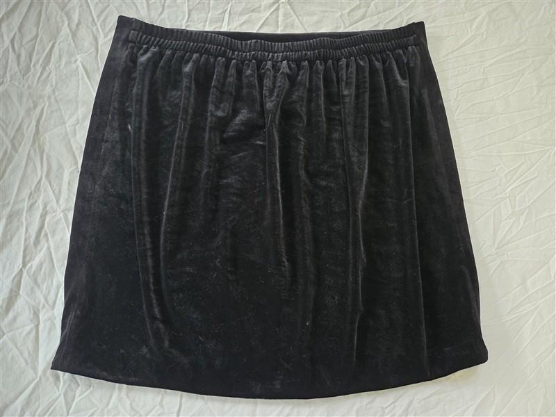 NWT Skies are Blue Curvy 2x Velvet Mini Skirt Black 136510